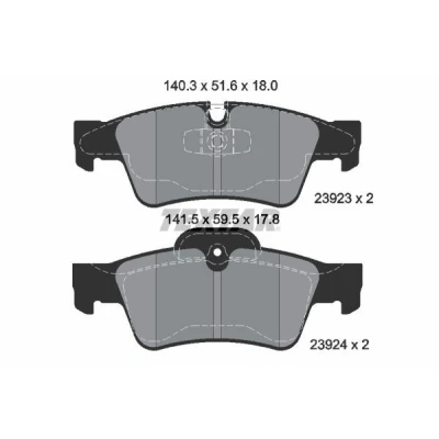 Immagine di TEXTAR 2392302 Kit pastiglie freno Predisposto per contatto segnalazione usura MERCEDES BENZ: Classe ML, R, GL