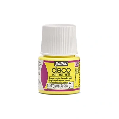 Immagine di 204056 Pebeo Deco Matt Acrilico 1 Bottiglia Lemon Yellow 45ml