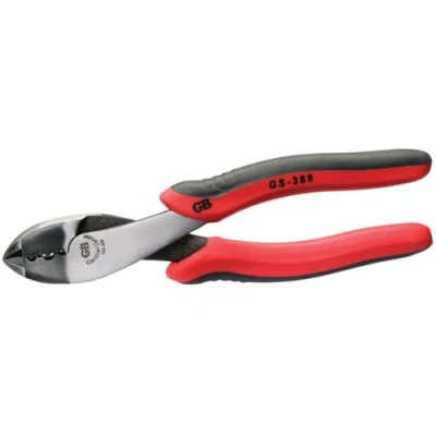 Immagine di Gardner Bender Pinze elettriche GS 388, crimpatrice e taglierina, presa comoda, filo di alluminio rame, utensile manuale, 20,3 cm, rosso