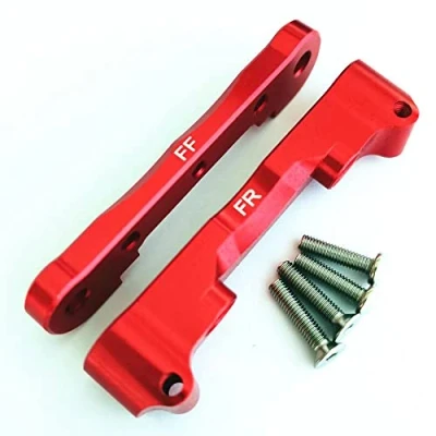 Immagine di Alluminio Sospensione Anteriore Link Mount Rosso per Arrma AR330378 AR330379 (anteriore) Infrazione Felony Kraton Limitless Mojave Outcast Notorious Senton Tailon Typhon