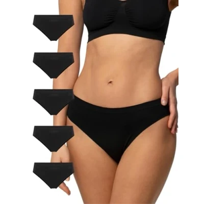 Immagine di POMPEA 5 slip donna in microfibra seamless art. 89624252 (s/m, nero)