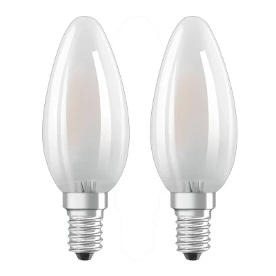 Immagine di OSRAM LED candela E14 4W bianco caldo set 2x