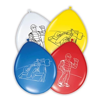 Immagine di Folat Palloncini Formula 1 8 pezzi, multicolore