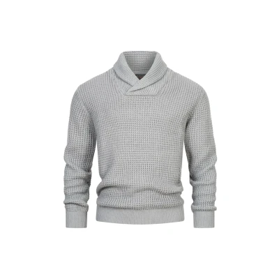 Immagine di Indicode Uomini INBrockly Knit Sweater Maglione con Colletto a Scialle Lt Grey S