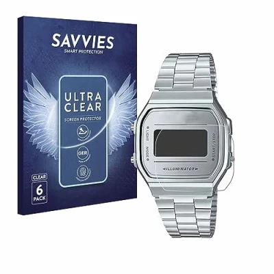 Immagine di savvies (6 Pezzi Pellicola Protettiva per Casio A168WEM 7EF Protezione Schermo Trasparente