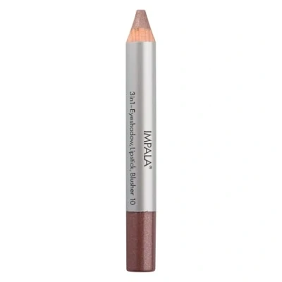 Immagine di Impala Matita Jumbo 3 in 1 Colore 10 Marrone Glitterato Ombretto, Rossetto e Blush Texture Liscia di Lunga Durata Intenso