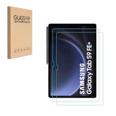 Immagine di Pellicola salvaschermo per Samsung Galaxy Tab S9 Plus / FE S7 5G S8 12,4 &#039;&#039; in vetro temperato, durezza 9H, antigraffio, custodia amichevole, senza bolle (2 pezzi)