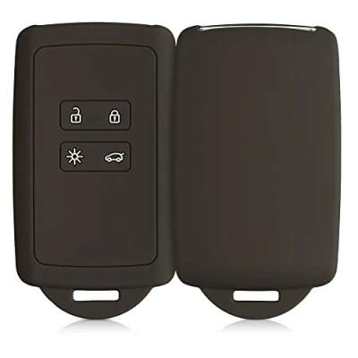 Immagine di kwmobile Custodia Compatibile con Renault 4 tasti Smart Key (solo Keyless Go) Cover Chiavi Auto Protezione Copri Telecomando Chiave Copertura verde oliva
