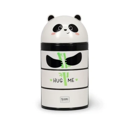 Immagine di Legami Organiser da Scrivania, Desk con 3 Cassetti ad Apertura Laterale, Scomparto Superiore Chiusura a Scorrimento, Tema Panda