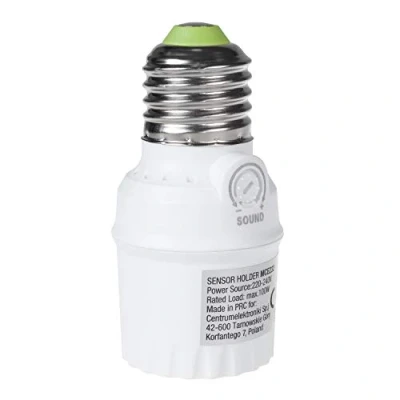 Immagine di Maclean MCE 232 Portalampada Con Sensore Sonoro Acutsico 100W 30dB Gamma 90dB