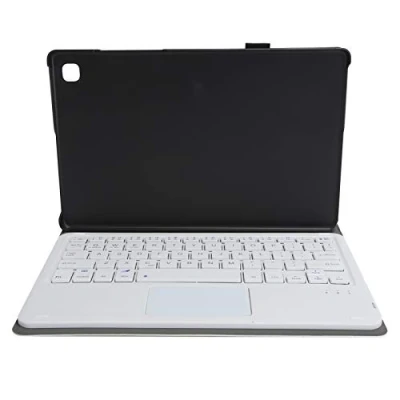 Immagine di tastiera Bluetooth con protezione, wireless rimovibile ultrasottile touchpad custodia in pelle per tablet Galaxy Tab A7 T500 / T505 (oro)