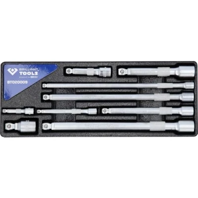 Immagine di KS TOOLS BT020009 Serie di prolunghe, Chiave a bussola 10 (3/8&quot;), 12,5 (1/2&quot;), 6,3 (1/4&quot;)