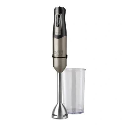 Immagine di BLACK+DECKER BXHB1000E Frullatore a immersione, 1000W, 20 velocità + turbo, lame in acciaio inox, piede inox estraibile, ergonomico, acciao inossidabile