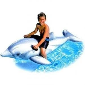 Immagine di Intex 58535NP Cavalcabile Gonfiabile Mare Delfino, Vinile, Multicolore, 175x66 cm