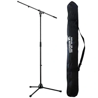Immagine di K&amp;M Supporto per microfono 210/2 con asta e custodia Keepdrum SB 03