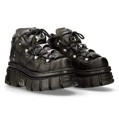 Immagine di NEW ROCK Tower M.106 C45, Stivaletto in pelle con piattaforma, colore nero, Nero , 42 EU