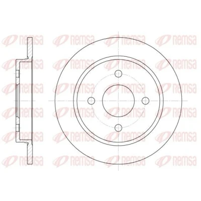 Immagine di REMSA 6155.00 Disco freno Assale posteriore 252,5, 252,5 10 4 pieno FORD: FIESTA 6, 5, Focus Mk1 Hatchback
