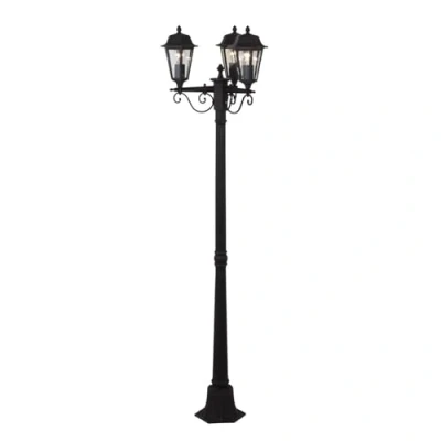 Immagine di Lindby Lampione da esterni &#039;Lamina&#039; (Antico) colore Marrone, in Alluminio (3 luci, E27) Candelabro, lampada
