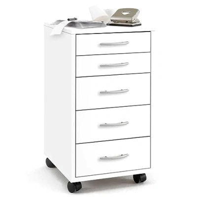 Immagine di FMD furniture 336 001E Cassettiera in truciolato, colore: bianco, dimensioni: ca. 33 x 63,5 38 cm (larghezza altezza), con rivestimento melammina