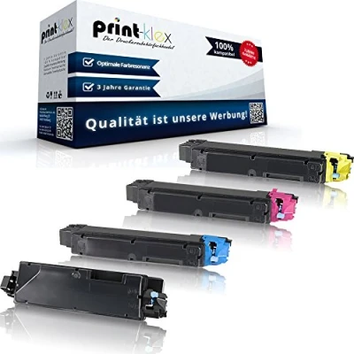 Immagine di Print Klex 4 cartucce toner compatibili per Kyocera ECOSYS M6030cdn M6530cdn P6130cdn TK5140 TK 5140 5140K TK5140K Nero Blu Rosso Giallo Office Serie