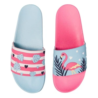 Immagine di Dedoles Ciabatte Donna Uomo &amp; Bambini Sandali per Spiaggia e Piscina con tanti Design Patatine Fiori Volpe Lama Nuvole Ketchup Regalo, Color: Passione fenicotteri, 36 EU