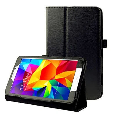 Immagine di subtel® Smart Case Compatibile con Samsung Galaxy Tab 4 7.0 (SM T230 / SM T231 T235) Similpelle Custodia Borsa Guscio Flip Cover Nero