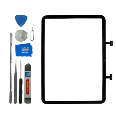 Immagine di MMOBIEL Vetro touchscreen digitalizzatore compatibile con iPad 10 gen 2022 Parte di ricambio del display Incl. supporto preinstallato, adesivo biadesivo e strumento riparazione Nero