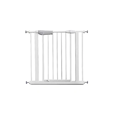 Immagine di Babify Barriera di sicurezza per bambini porte e corridoi, colore bianco, massima versatilità da 65 a 91 cm, include 2 estensioni 10 cm kit corrimano