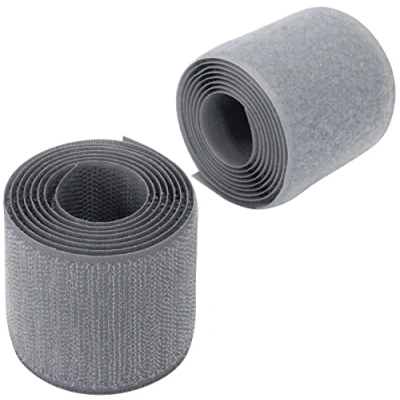 Immagine di Aerzetix C66013 Nastro/rotolo di scratch 50mm 1 metro auto aggrappante organizer/fermacavo striscia aggancio sacchetto indumento cinghia colore: grigio pietra in poliammide e poliestere