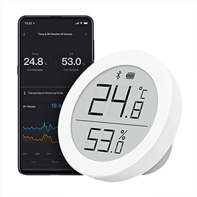 Immagine di Qingping Temperature and Humidity Monitor Mi Home Version, Indoor Digital Bluetooth Thermometer Hygrometer for Room with E Ink Display