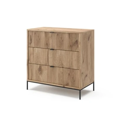 Immagine di Vicco cassettiera per camera da letto Eliza, Quercia vichinga, 80 x 81.2 cm con 3 cassetti