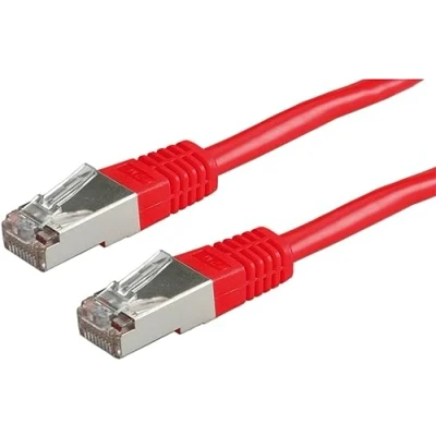 Immagine di Roline 21.15.0381 RJ45 cavo di rete, patch CAT 5e S/FTP 0.50 m Rosso (chiaro) doppia schermatura, contatti connettore dorati 1 pz.