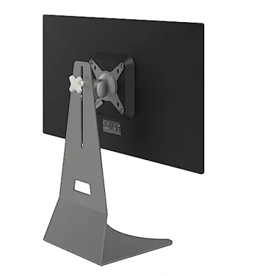 Immagine di Dataflex Addit Piedistallo per monitor 502 Argento, rialzo regolabile in altezza, supporto ruotabile, 1 fino a 15 kg, compatibile con VESA MIS D 75x75/100x100mm