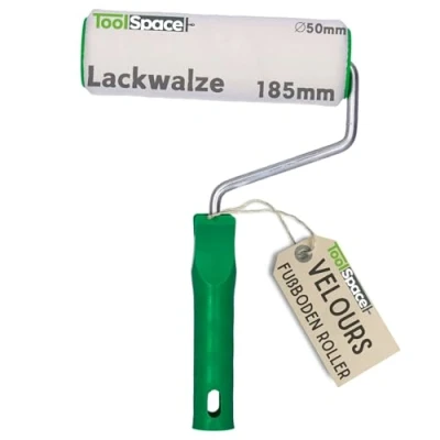 Immagine di Toolspace Rullo per Dipingere Pavimenti e Mobili in Velluto Piccoli Rulli Vernici, Vernici Epossidiche, Resine Poliestere Estremamente Resistente Φ50 18 cm