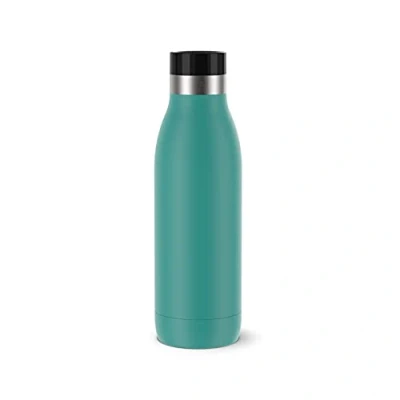 Immagine di Emsa, Borraccia BluDrop, Capacità 0.5L, Termica In Acciaio Inox 18/10, 100 % Ermetica e Senza BPA con Chiusura Quick Press, Rivestimento Soft Touch, Colore Verde