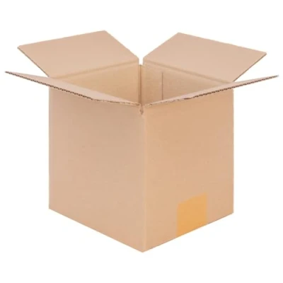 Immagine di verpacking 100 Scatole cartone quadrate 15 x cm marroni da imballaggio e spedizione DHL un&#039;onda KK 06