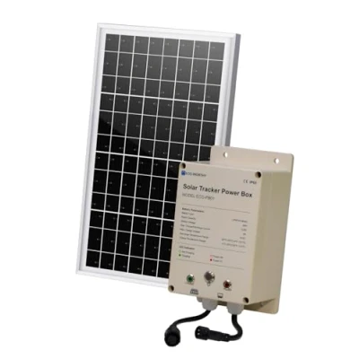 Immagine di ECO WORTHY Power Box per Solar Tracker System IP65 Impermeabile: pannello solare monocristallino da 10 W + batteria LiFePO4 6 AH 12 V con 3000 cicli e protezione BMS Plug and Play giardino