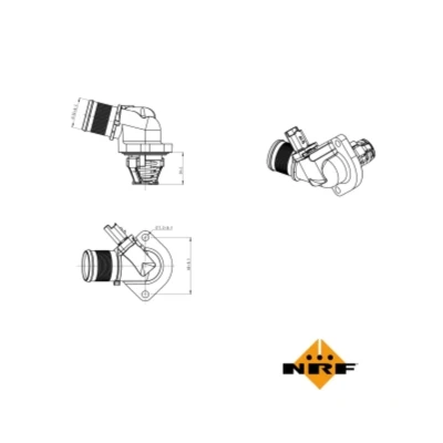 Immagine di NRF 725015 Termostato motore 103 con anello tenuta alloggiamento CITROËN: C3 I Hatchback, C2 II, PEUGEOT: 207 SW