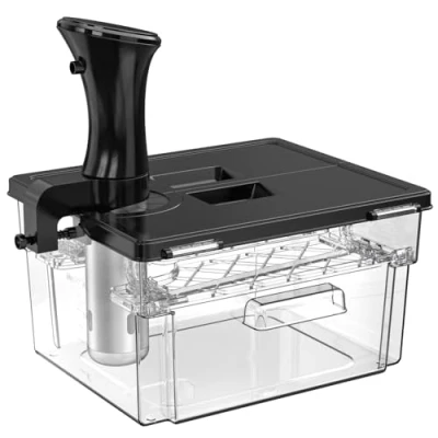 Immagine di Sous Vide Contenitore con Coperchio Rastrelliera 11L per Roner Compatibile Tutte Marche Multifunzione Trasparente Policarbonato Senza BPA