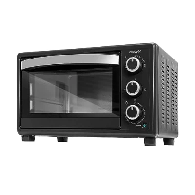 Immagine di Cecotec Forno da tavolo Bake&amp;Toast 2300 Black, 23 l, potenza 1500 W, fino a 230 C, 3 modalità di riscaldamento: grill, calore base, e combinato, sportello con doppia vetro, timer 60 min, vassoio