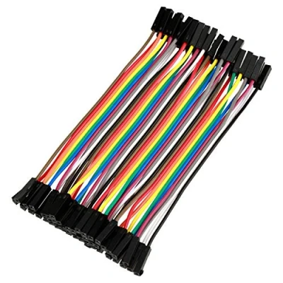 Immagine di Jumper Wire Cable, Akozon 5 Pezzi 40 pin 11,5 cm Kit Cavetti Filo Dupont Multicolore Femmina Breadboard Ponticello Cavi a Nastro