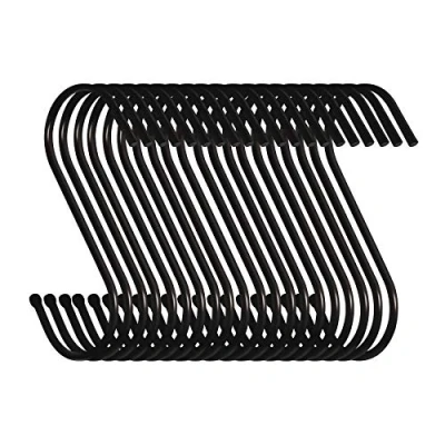 Immagine di Swatowot 45 ganci a S da 9 cm, appendiabiti appendere, appendere (45 pezzi, grandi, nero)