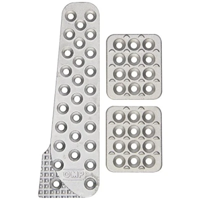 Immagine di Omp OMPOA/1020 Pedali per Automobile, in Alluminio sabbiato, Set di 3 Pezzi