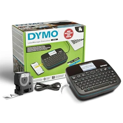 Immagine di DYMO LabelManager Executive 640 CB Stampante per etichette portatile Etichettatrice compatta con tastiera QWERTY Doppia connettività Bluetooth e USB standard durevoli D1
