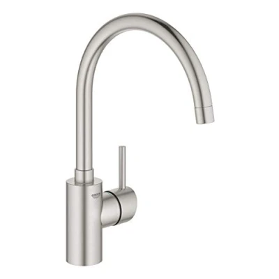 Immagine di Grohe 32661DC3 Miscelatore Monocomando per Lavello, Grigio (Satinato), Alta Pressione