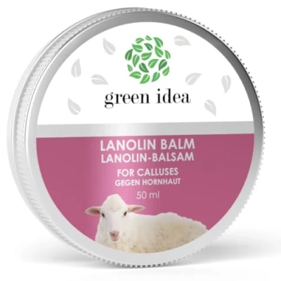 Immagine di Green idea Crema lanolina Balsamo per i piedi Cera d&#039;api, mentolo, olivello spinoso e calendula contro la cornea trattamento di cornee, graffi, pelle secca protettivo 50 ml
