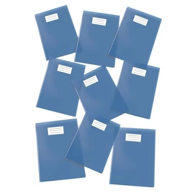 Immagine di Pigna, Coprimaxi Colorato trasparente in PVC, proteggi quaderno, copriquaderni, Formato A4, 210 Micron, con alette e tasca Salva Angoli, Colore Blu, 25 pezzi