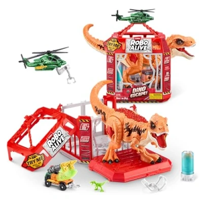 Immagine di ROBO ALIVE Dino Escape Serie 1 di ZURU, giocattolo robotizzato con illuminazione alimentato a batteria