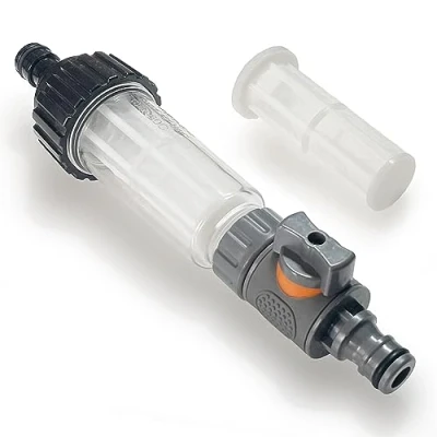 Immagine di MI:KA:FI filtro dell&#039;acqua con di ricambio come riempimento per camper, roulotte, caravan, barca, adattatore rapido e valvola regolazione