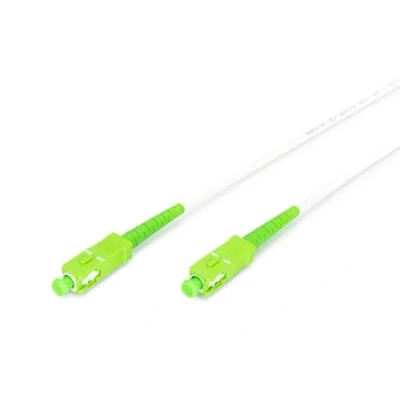 Immagine di Digitus Cavo in Fibra Ottica OS2 5 m SC/APC a Armato FO simplex LAN monomodale SM Tipo 9/125 µ Bianco